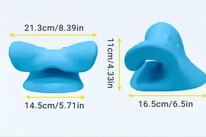 Storleksbild för kiropraktisk nackkudde med mått i centimeter.
