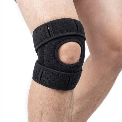 Knästöd för hopparknä och schlatterknä med riktad kompression