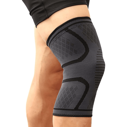 Knästöd med kompression buret på ben