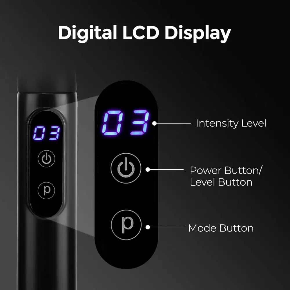 Digital LCD-display på massagepistol