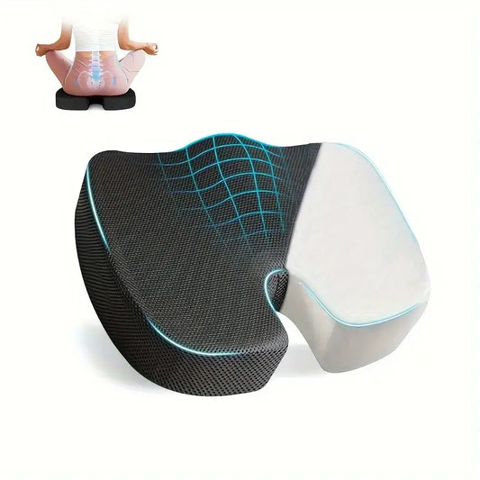 Ortopedisk sittkudde med minnesskum och formad design