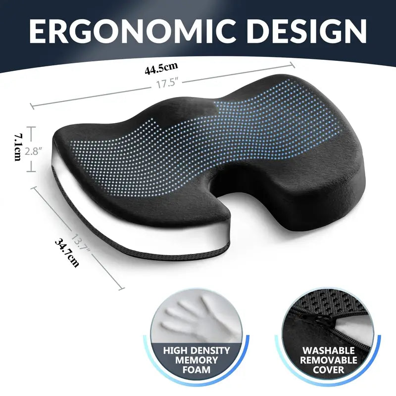 Närbild på ergonomisk form och material i sittkudden