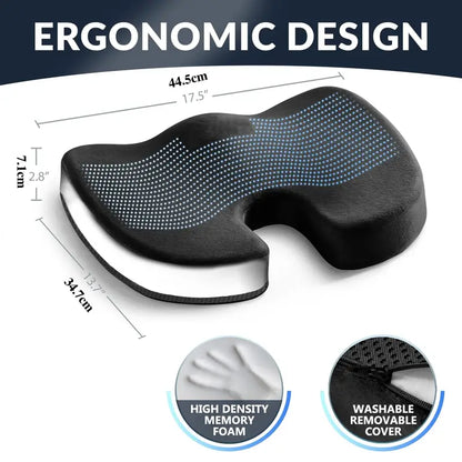 Närbild på ergonomisk form och material i sittkudden