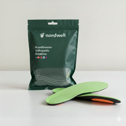 Ortopediska inläggssulor från NordWell med förpackning