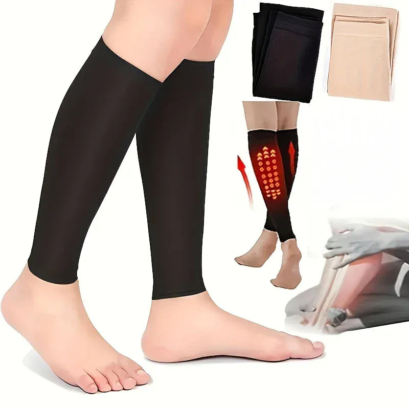 Högelastiska och mjuka stödstrumpor för vader