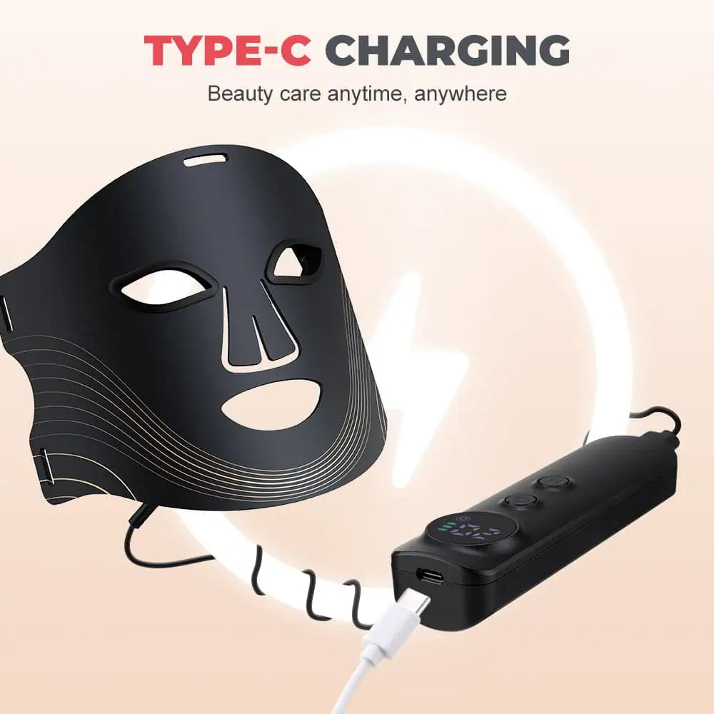 Uppladdningsbar rödljusmask med LED-teknik