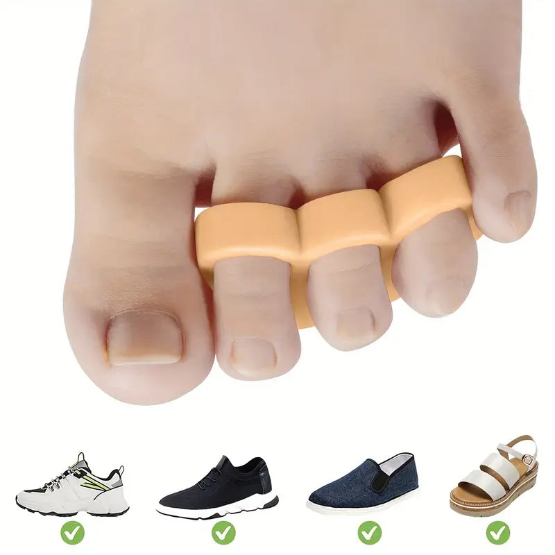 Silikon tåspridare med fotstöd som passar alla typer av skor!