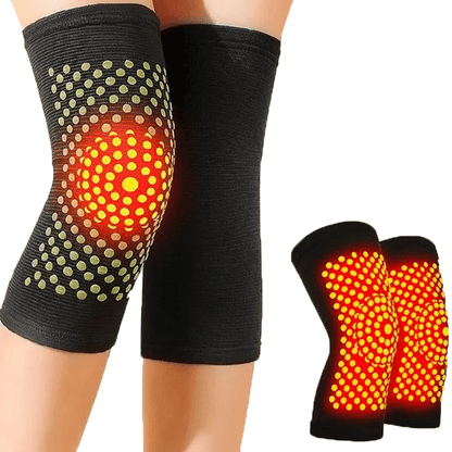 Självuppvärmande knäskydd som täcker knäleden