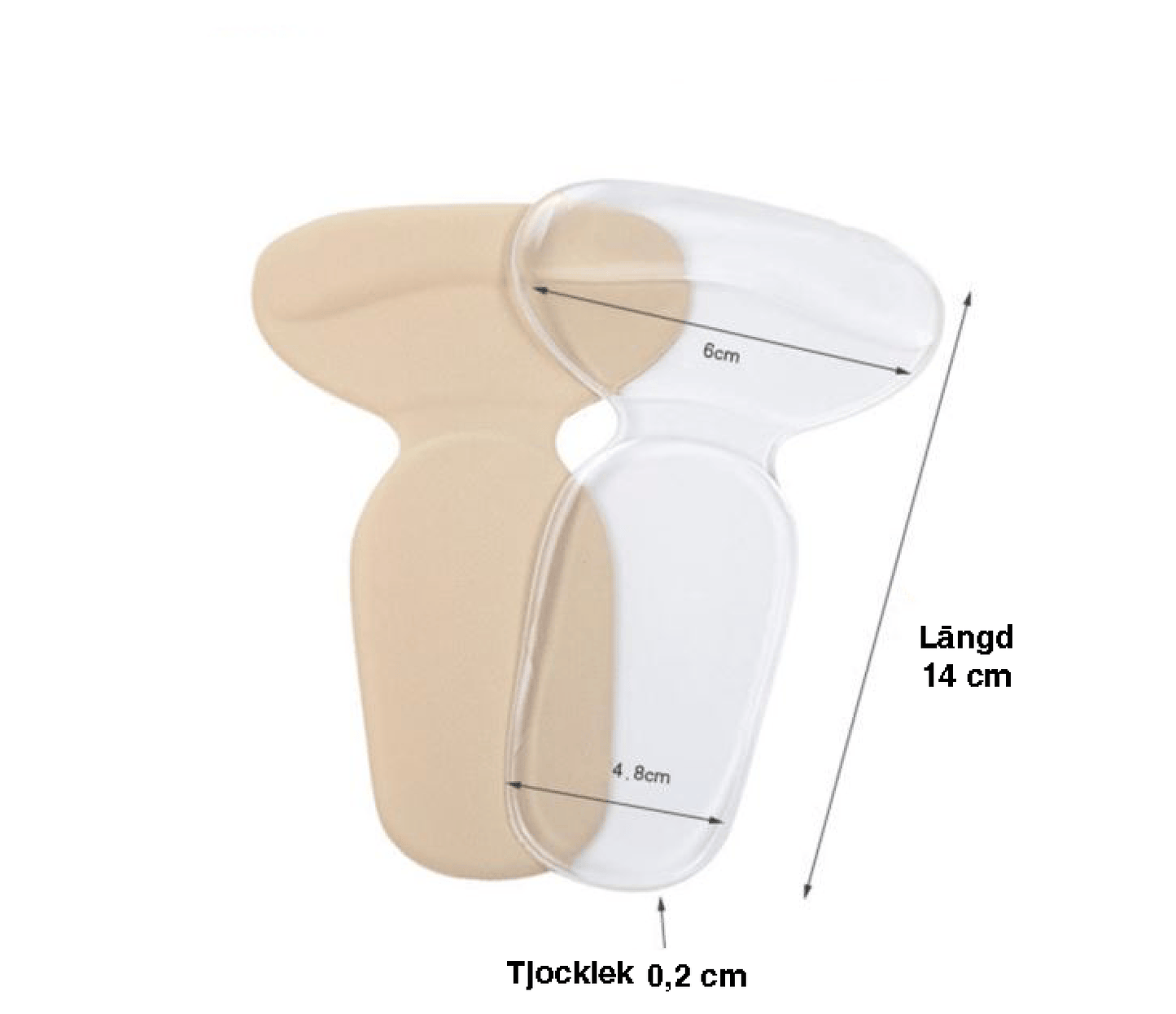 Diskret hälskydd som placeras i skon