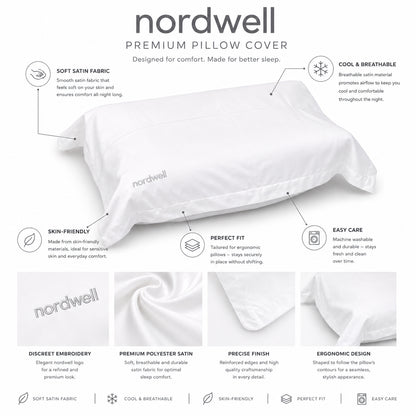 Specialanpassat kuddfodral monterat på ergonomisk sovkudde