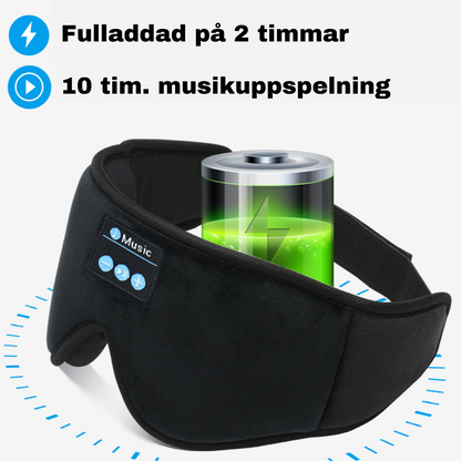 Sovmask med inbyggda hörlurar för djupare sömn