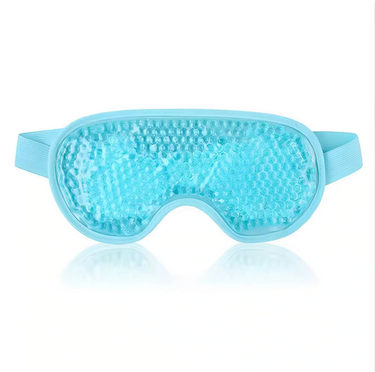 Sovmask mot huvudvärk med gelkulor och justerbart band