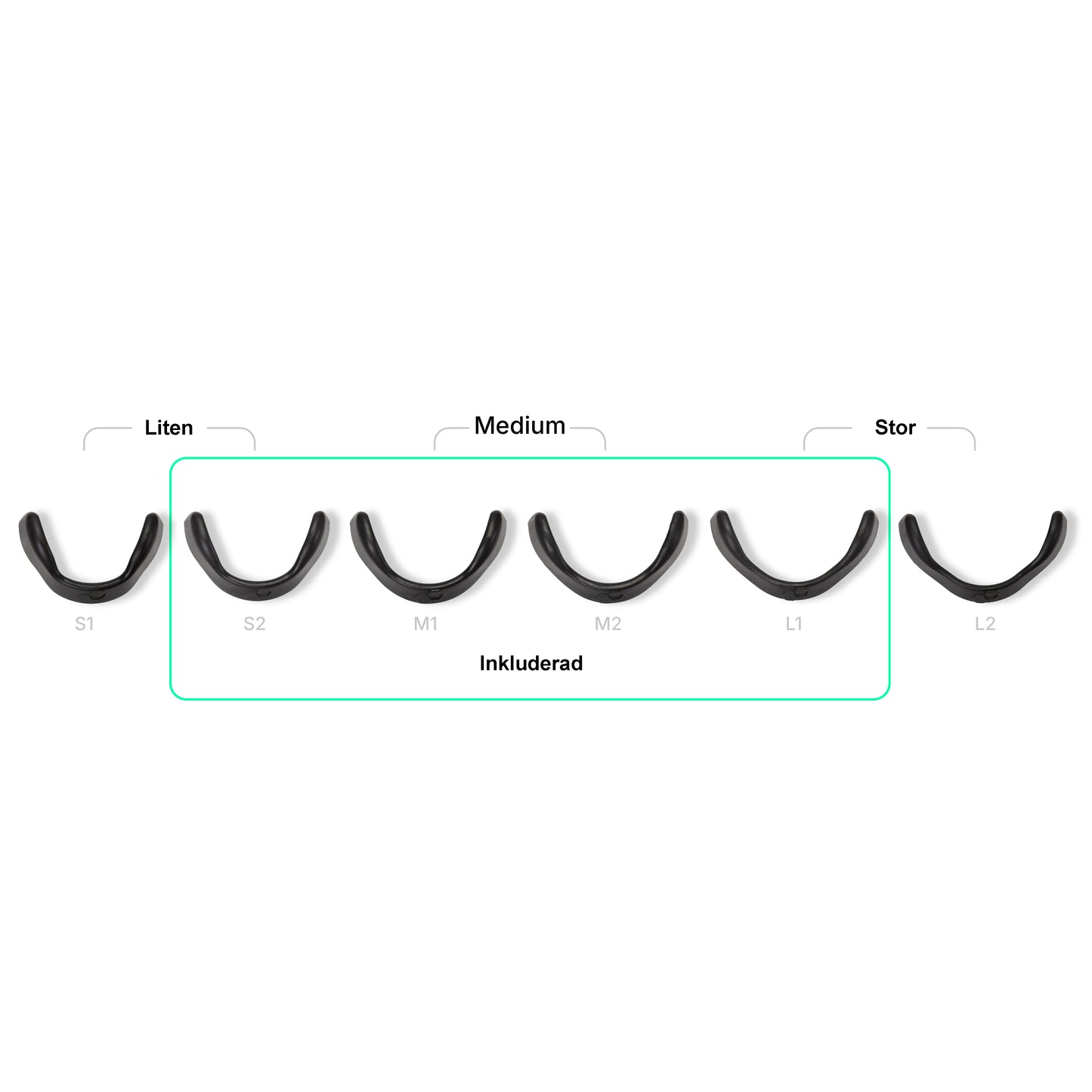 Magnetiska näsvidgare i flera storlekar
