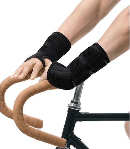 Handledsbandage som stabiliserar handleder vid cykling och belastning