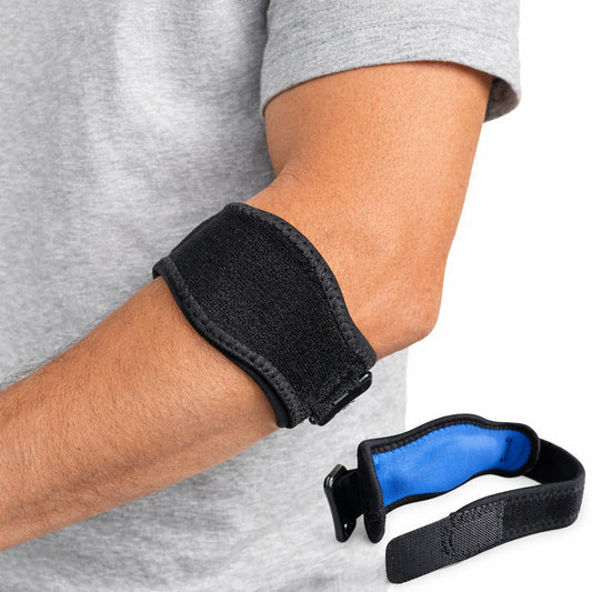 Stöd för tennisarmbåge som ger riktad kompression runt underarmen
