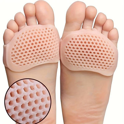 Stötdämpande framfotskuddar i silikon placerade under framfoten