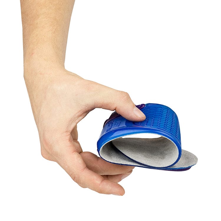 Skoinlägg i gel som böjs för flexibel passform