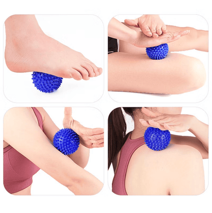 Massageboll som används på foten för muskelavslappning