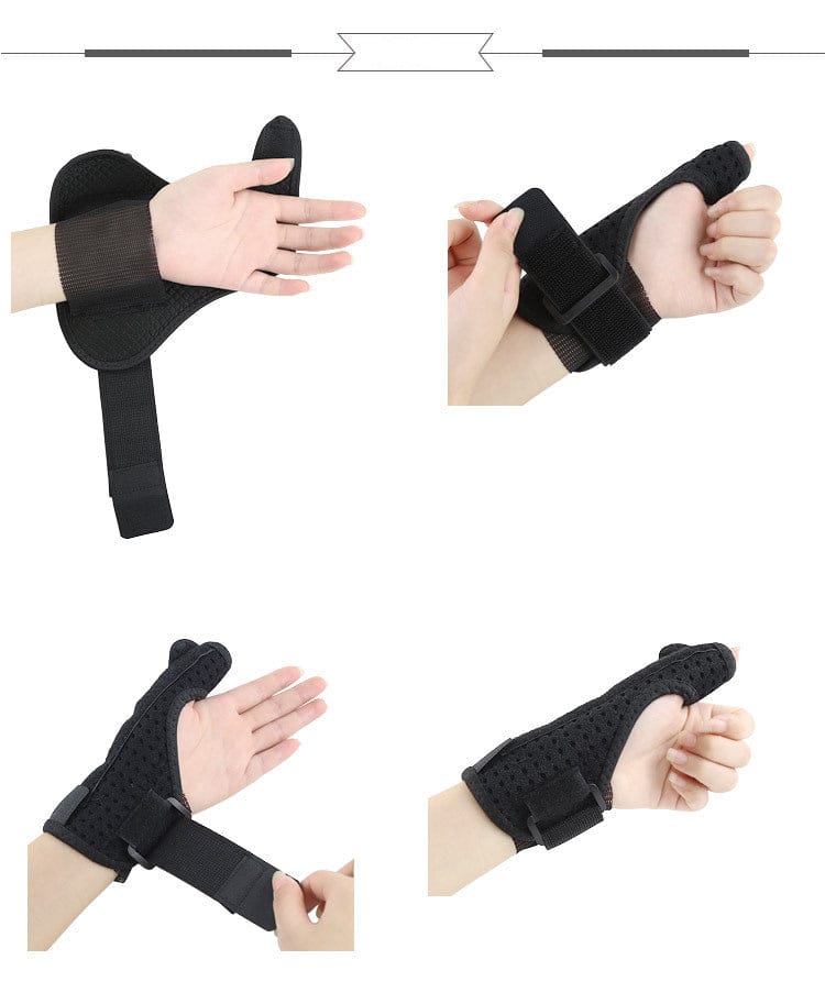 Handleds- och tumskena som ger riktat stöd vid smärta