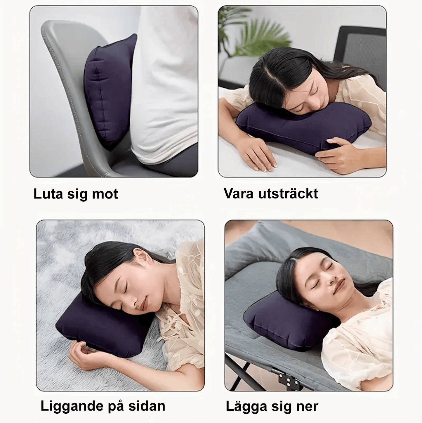 Kudde använd som nackstöd vid vila