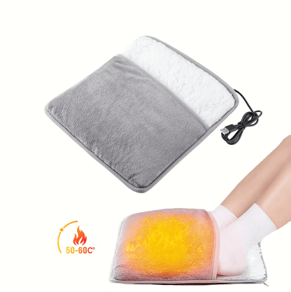 Mjuk fotvärmare med USB-kabel och värmezon för fötter