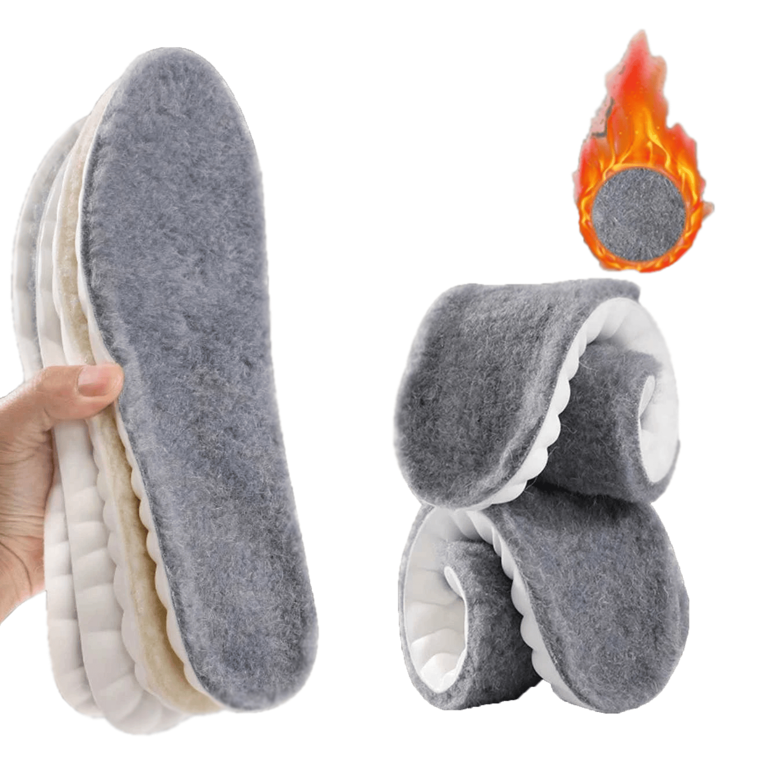 Varma sulor i mjuk plysch med isolerande lager för kalla vinterdagar